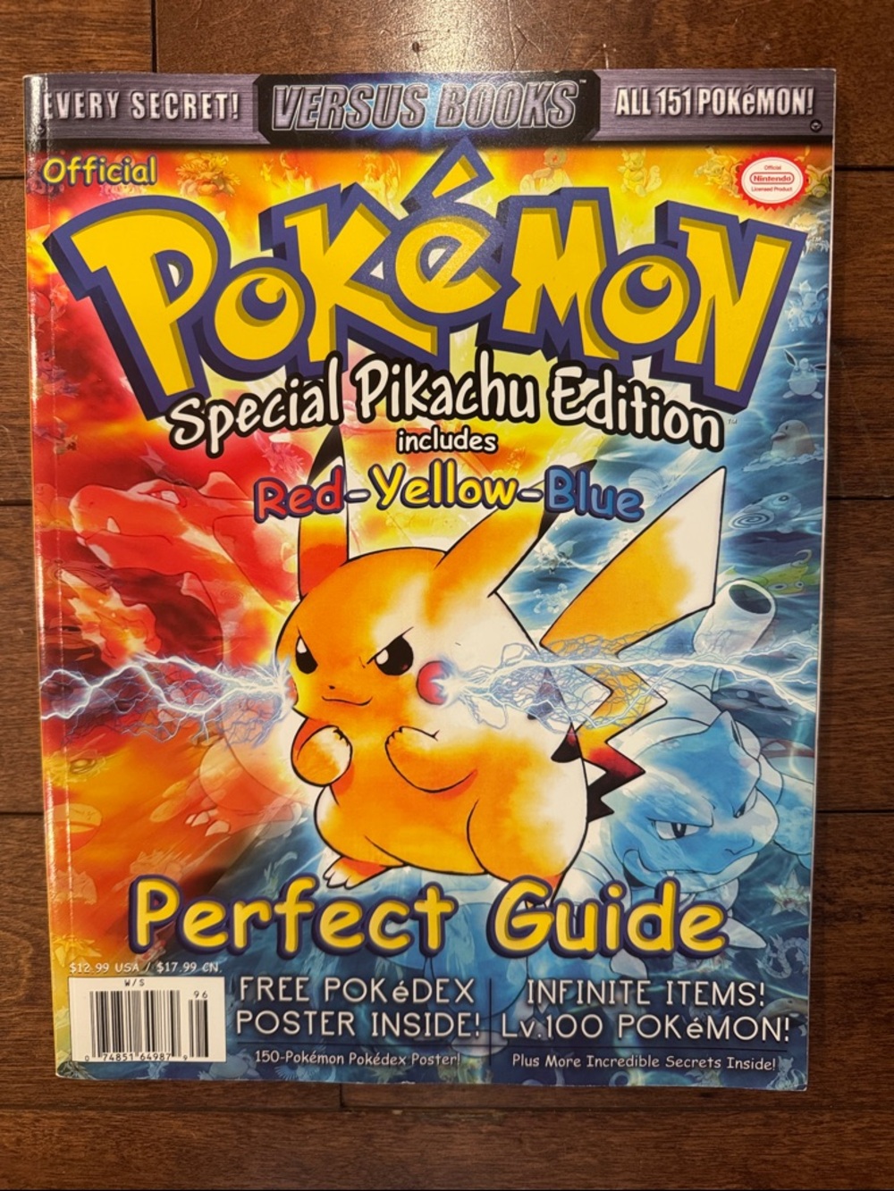 Official Pokémon Special Pikachu Edition Perfect Guide: Red-Yellow-Blue w/Poster